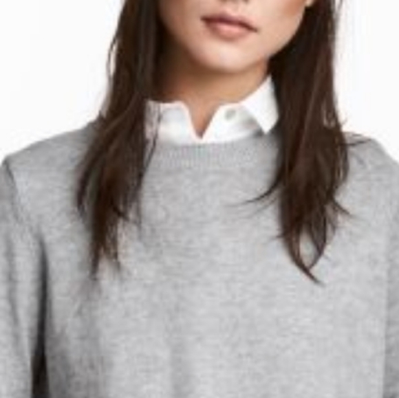 H and M Jumper with Attached Shirt Collar - Picture 3 of 5